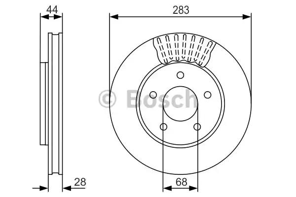 Гальмівний диск 0986479091 BOSCH