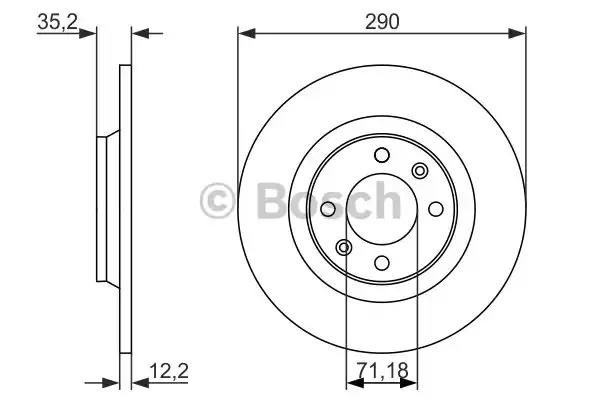 Диск гальмівний citroen/peugeot c4 ii/308 r 0986479118 BOSCH