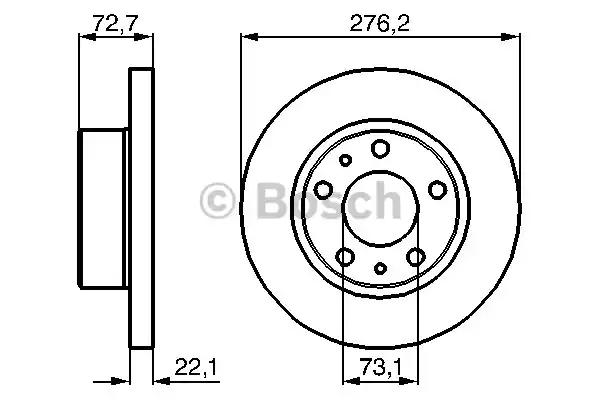 Диск гальмівний iveco daily ii f 99-06 - кратн. 1 шт 0986479162 BOSCH