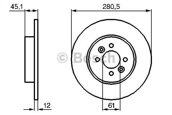 Гальмівний диск 0986479195 BOSCH