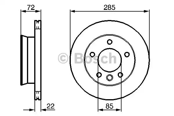 Bosch диск гальмівний перед. db sprinter 95-06 28522 0986479212 BOSCH