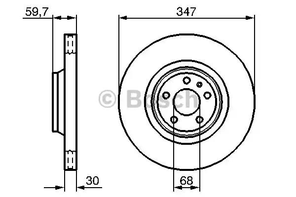 Диск тормозной 0986479260 BOSCH