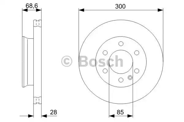 Гальмівний диск 0986479294 BOSCH