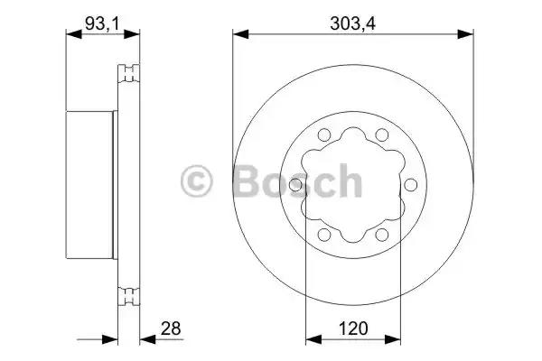 Гальмівний диск 0986479296 BOSCH