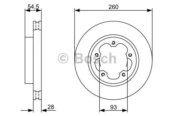 Диск тормозной 0986479392 BOSCH