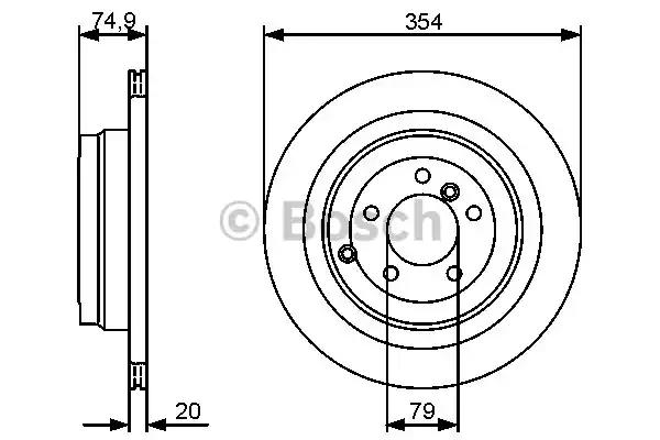 Тормозной диск 0986479479 BOSCH