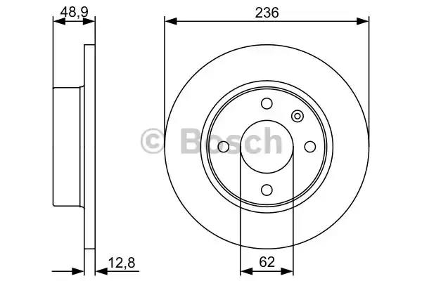 Bosch skoda диск гальмівний favorit 115 430 212 0986479491 BOSCH
