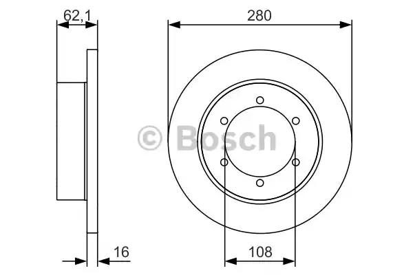Гальмівний диск 0986479539 BOSCH