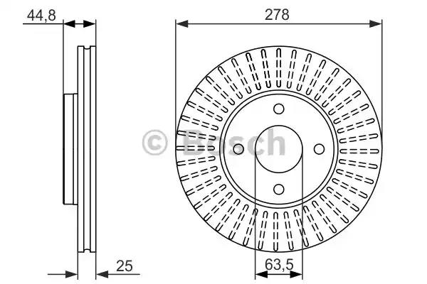 Диск гальмівний 0986479637 BOSCH