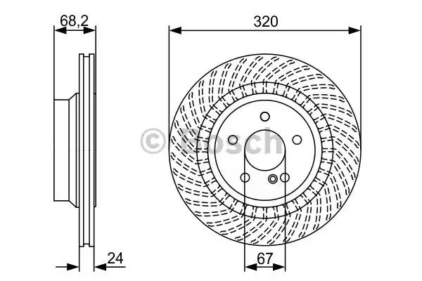 Диск гальмівний 0986479654 BOSCH