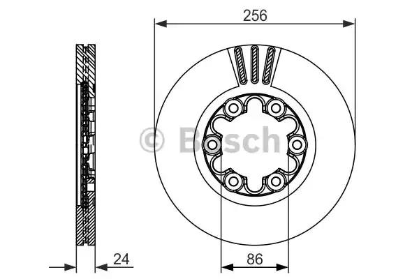 Тормозной диск 0986479712 BOSCH