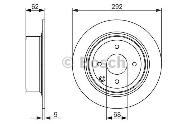 Диск гальмівний nissan tiida r 07-10 0986479742 BOSCH