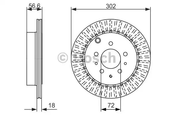 Гальмівний диск 0986479757 BOSCH
