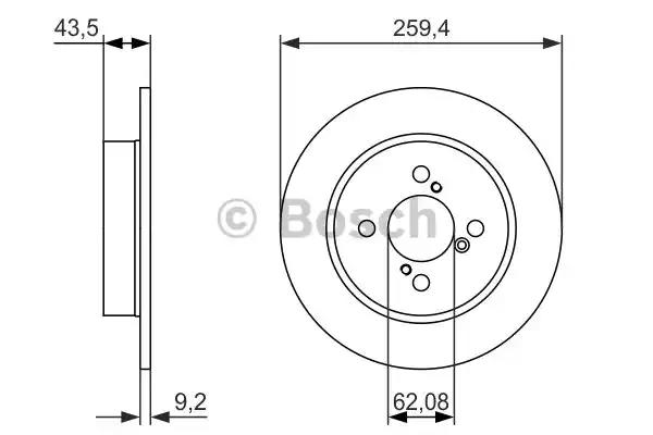 Тормозной диск 0986479792 BOSCH