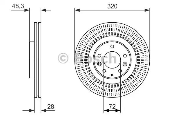 Диск гальмівний 0986479795 BOSCH