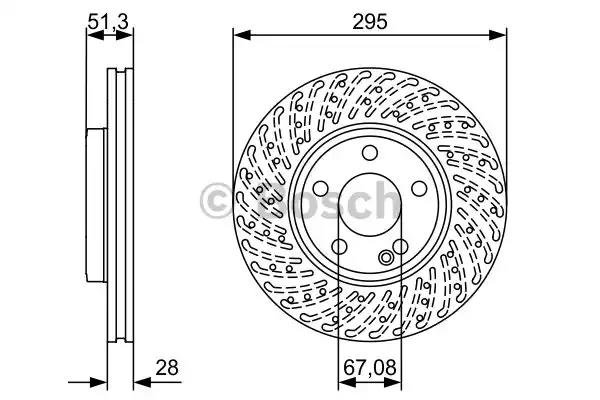 Тормозной диск 0986479A02 BOSCH