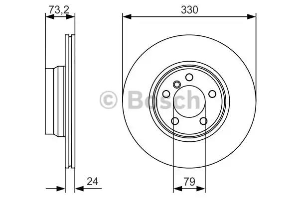 Brake disk 0986479A06 BOSCH