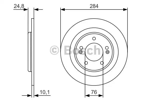 Bosch hyundai диск гальмів.задн.i40 11- 0986479A13 BOSCH