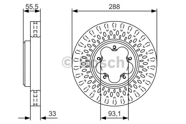 Диск тормозной 0986479A49 BOSCH