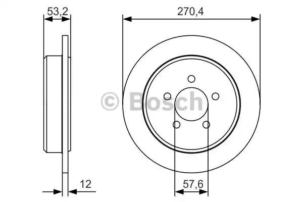 Bosch диск гальмівний зад. chrysler pt 0986479A80 BOSCH