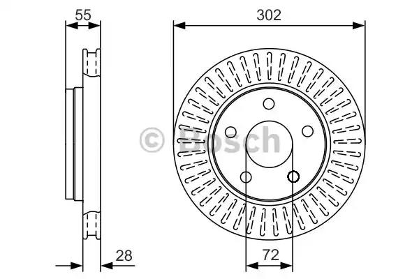 Диск гальмівний 0986479C38 BOSCH