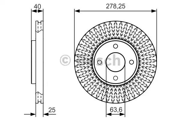 Bosch диск гальм. передн. ford ecosport 13- 0986479C48 BOSCH