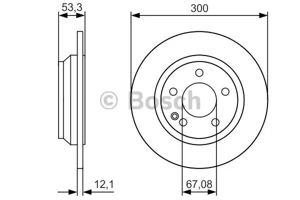 Тормозной диск 0986479D12 BOSCH