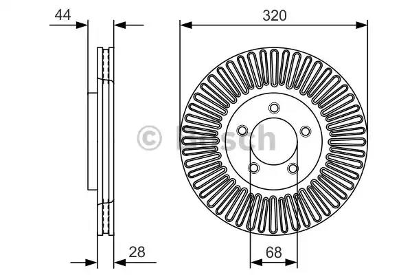 Тормозной диск 0986479D19 BOSCH