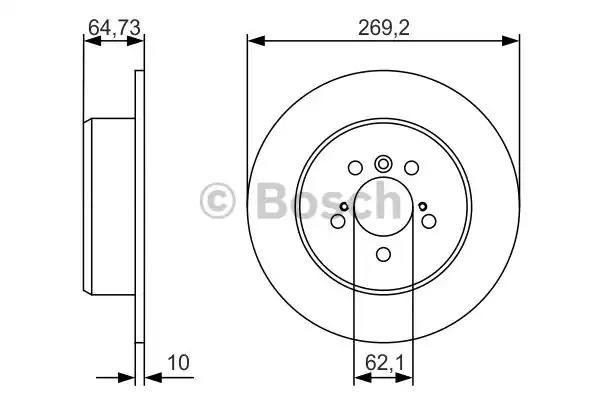 Диск гальмівний 0986479R00 BOSCH