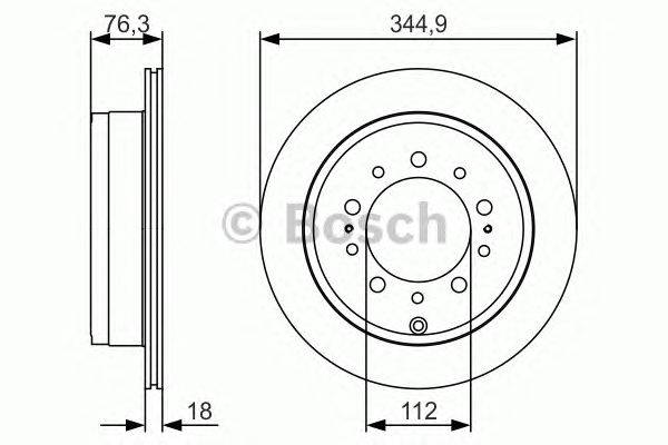 Диск тормозной 0986479R32 BOSCH