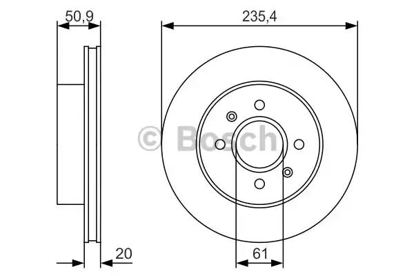 Тормозной диск bosch 0986479R52 BOSCH