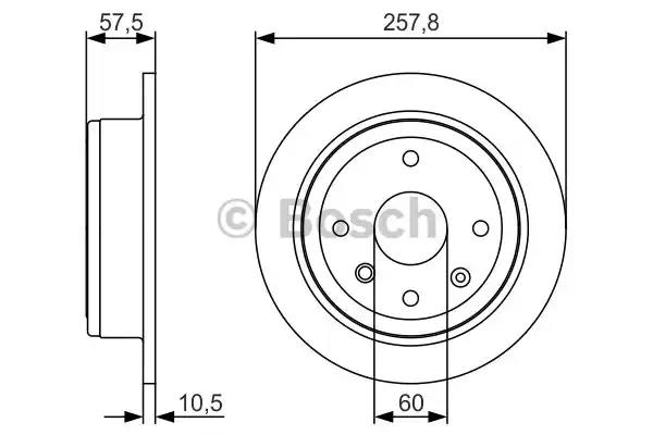 Диск гальмівний chevrolet lacceti/nubira r 05 pr2 0986479S08 BOSCH