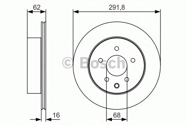 Гальмівний диск 0986479S31 BOSCH