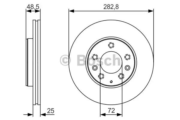 Диск гальмівний mazda 6  [gg/gy] 2.0i-2.3i f 02 pr2 0986479S60 BOSCH