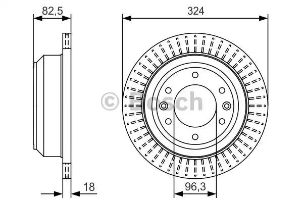 Диск гальмiвний заднiй 0986479U29 BOSCH