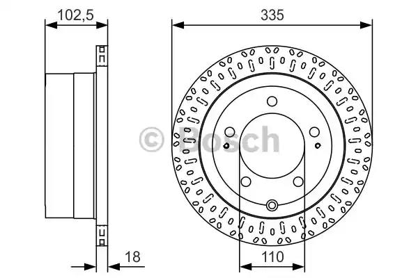 Гальмівний диск 0986479U32 BOSCH