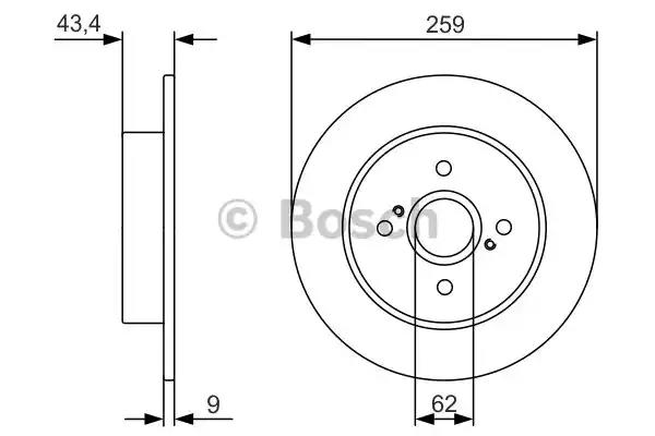 Bosch диск гальмівний зад suzuki swift 0986479V07 BOSCH