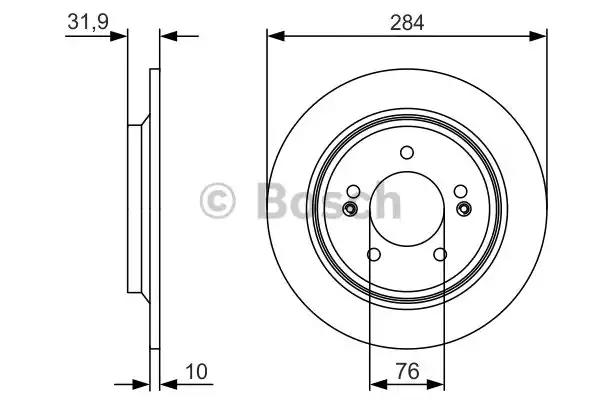 Гальмівний диск 0986479V09 BOSCH