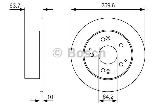 Тормозной диск 0986479V39 BOSCH