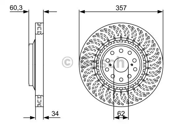 Диск гальмівний 0986479V64 BOSCH