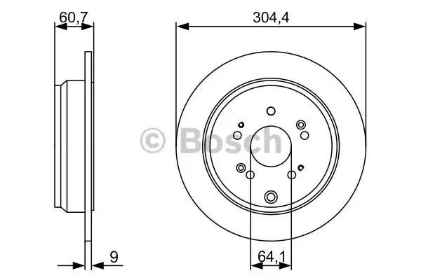 Bosch honda диск гальмівний задн. cr-v ii 2.0 01- 0986479V84 BOSCH