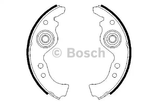 Колодки гальмівні барабан fiat 126/panda 91/cinquecento/uno 89 -03 0986487030 BOSCH