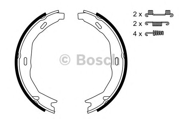 Тормозные колодки барабанные bosch 0986487723 BOSCH