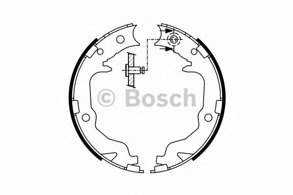 Гальмівні колодки барабанні 0986487766 BOSCH
