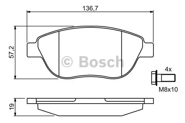 Колодка гальм. диск. citroen c3 c4 peugeot 207 307 передн. вир-во bosch 0986494038 BOSCH