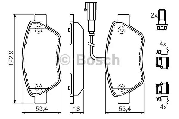 Колодки гальмівні дискові 0986494113 BOSCH