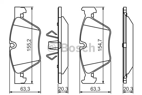 Гальмівні колодки дискові 0986494117 BOSCH