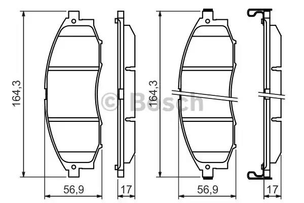 Колодки гальмівні nissan np300 front 0986494152 BOSCH