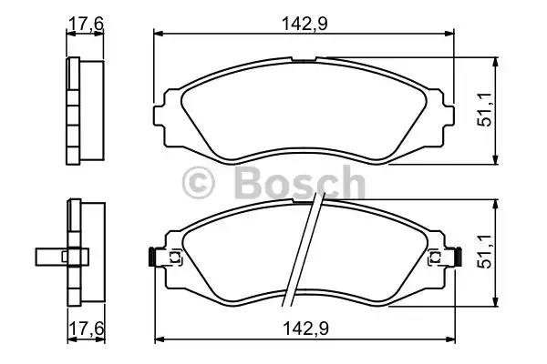 Комплект гальмівних колодок 0986494173 BOSCH