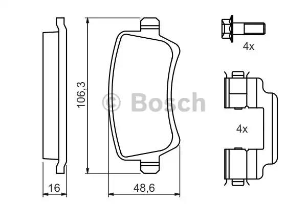 Колодки гальмівні дискові volvo s80/v70/xc70 06 0986494213 BOSCH